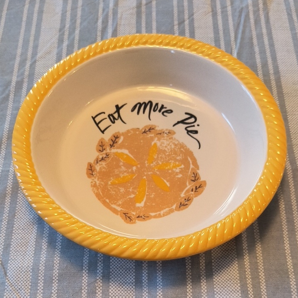 Martha Stewart Collection Ceramic Pie Pan, 'Eat More Pie'